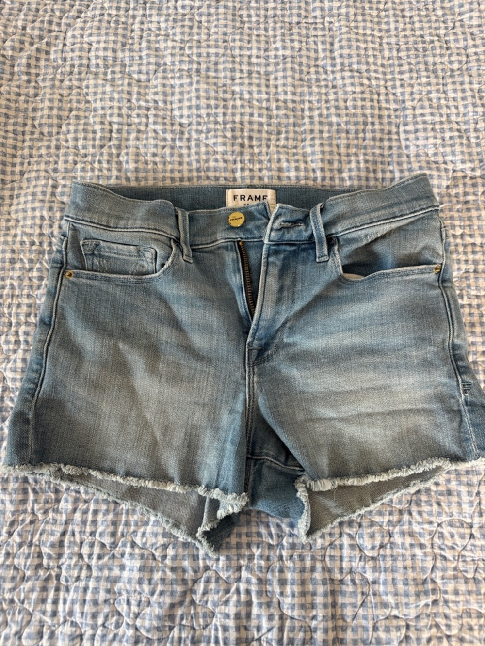 FRAME Denim Light Blue Jean Shorts